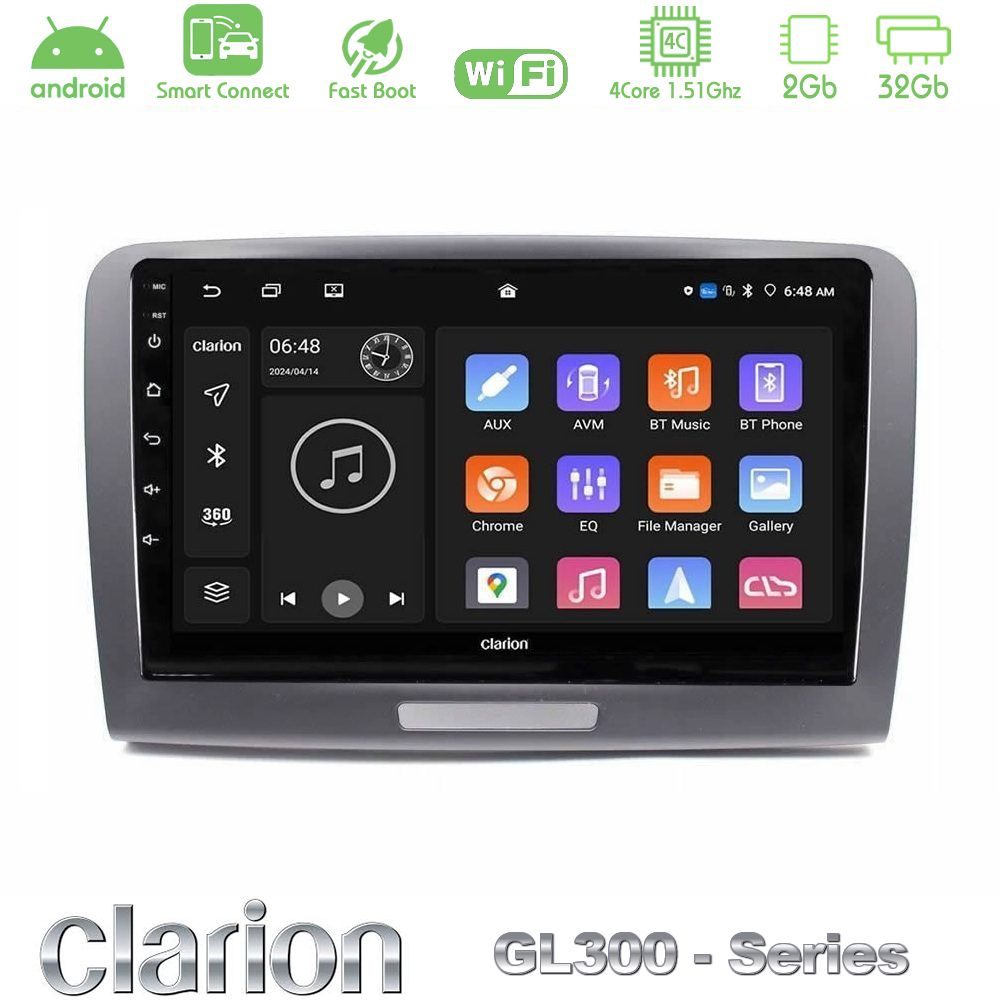 Clarion GL300 Series 4Core Android ClarionOS 2+32GB Skoda Superb 2008-2015 Navigation Multimedia Tablet 9" Με Carplay & Android Auto