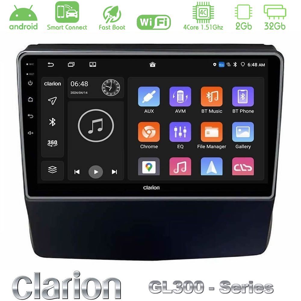 Clarion GL300 Series 4Core Android ClarionOS 2+32GB Subaru Forester/Impreza 2018-2021 Navigation Multimedia Tablet 9" Με Carplay & Android Auto