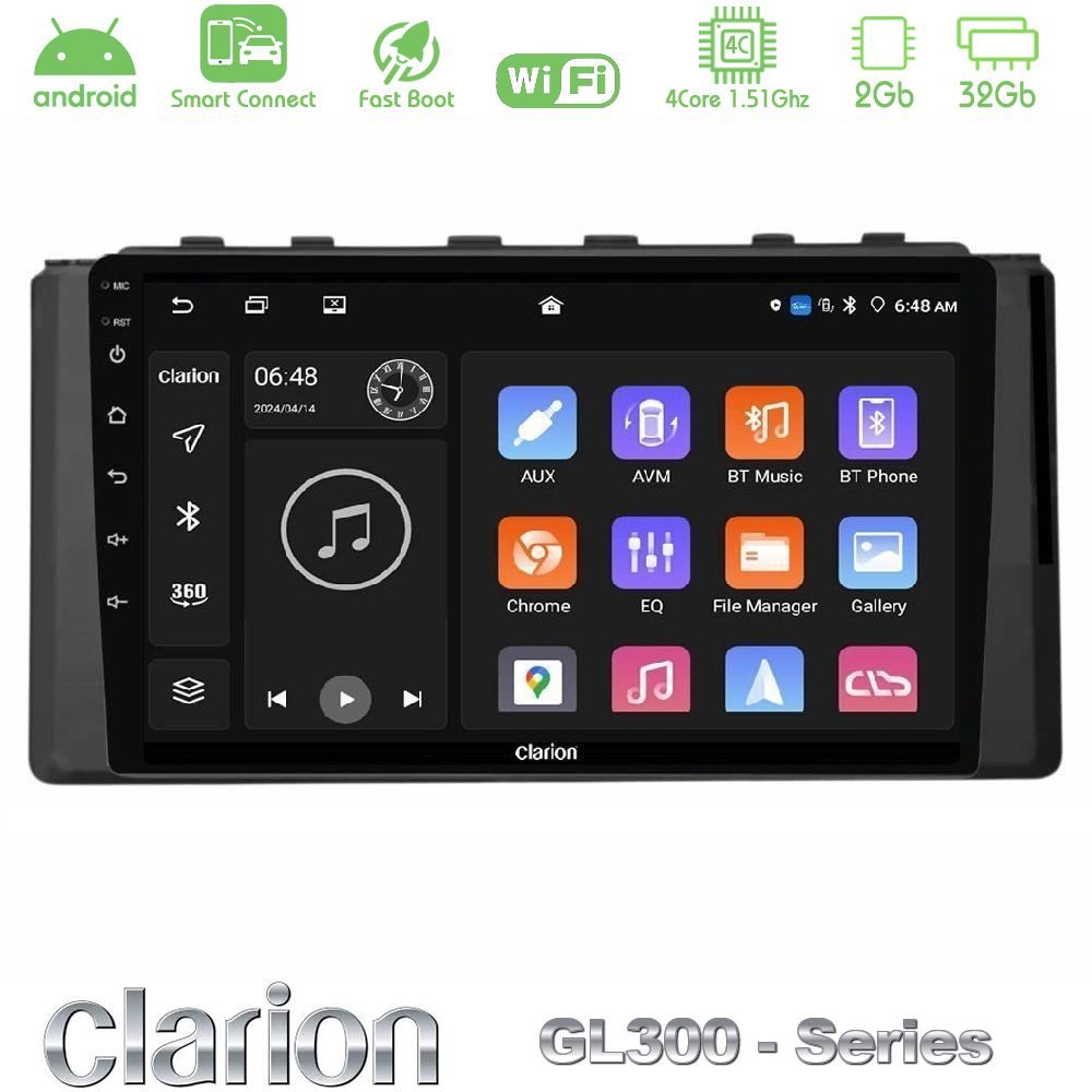 Clarion GL300 Series 4Core Android ClarionOS 2+32GB Subaru BRZ / Toyota GR86 2022-> Navigation Multimedia Tablet 9" Με Carplay & Android Auto