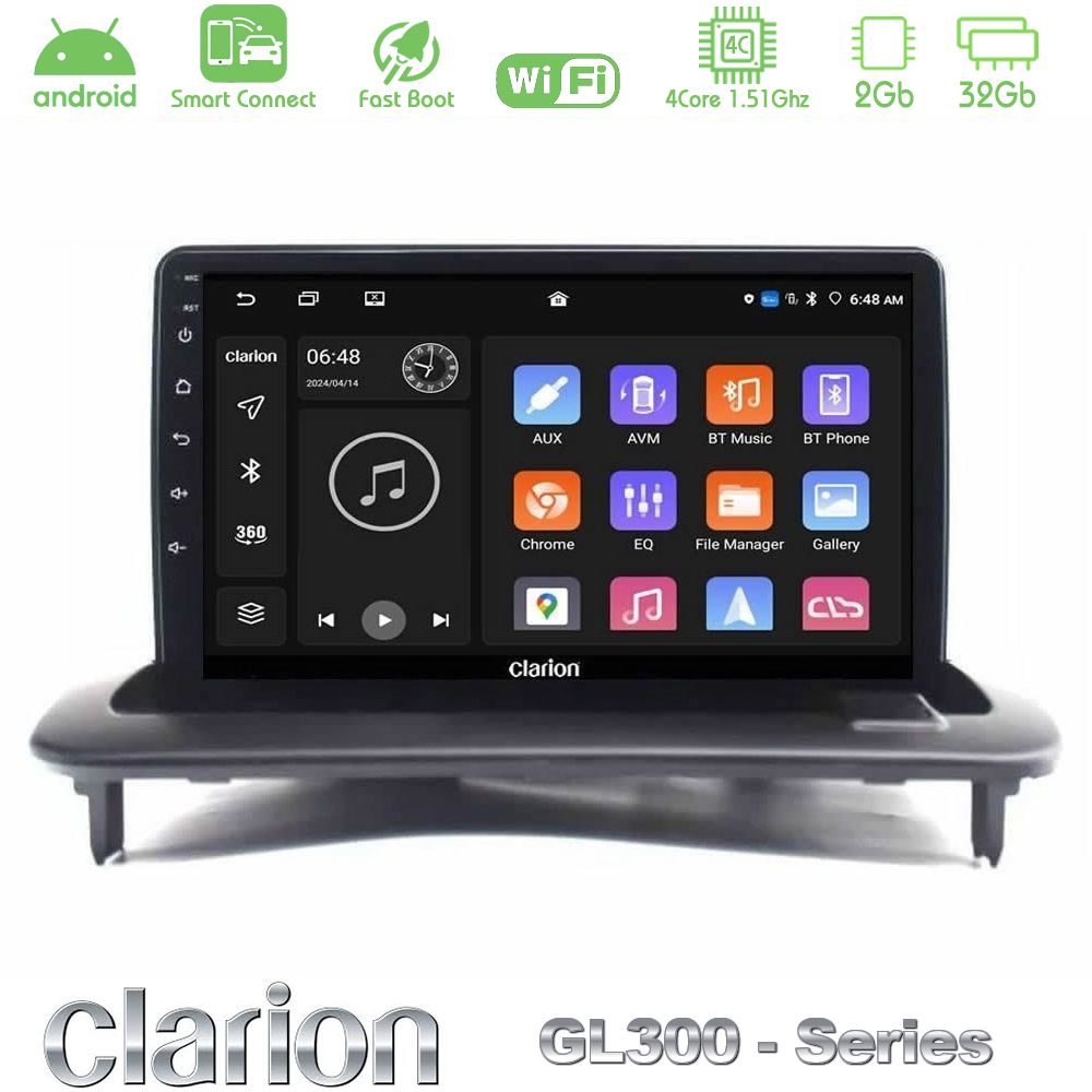 Clarion GL300 Series 4Core Android ClarionOS 2+32GB Volvo S40/C30/C70 Navigation Multimedia Tablet 9" Με Carplay & Android Auto