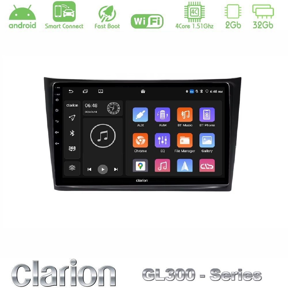Clarion GL300 Series Volvo XC90 2006-2014 4Core Android ClarionOS 2+32GB Navigation Multimedia Tablet 10" Με Carplay & Android Auto
