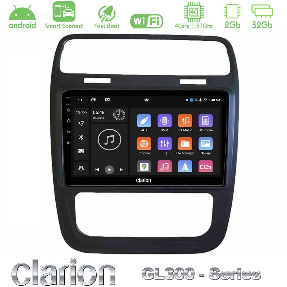 Clarion GL300 Series 4Core Android ClarionOS 2+32GB VW Scirocco 2014 – 2017 Navigation Multimedia Tablet 9" Με Carplay & Android Auto