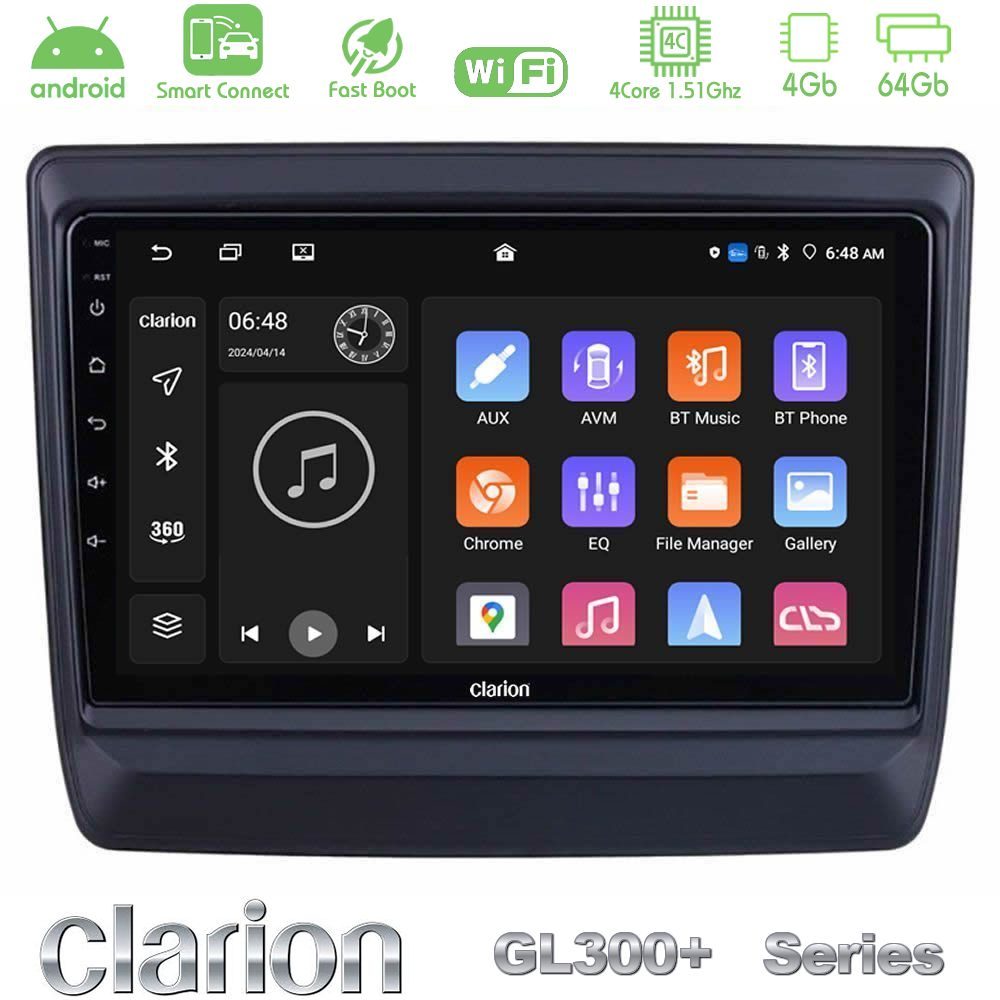 Clarion GL300+ Series 4Core Android ClarionOS 4+64GB  Isuzu D-MAX 2020-2023 Navigation Multimedia Tablet 9"