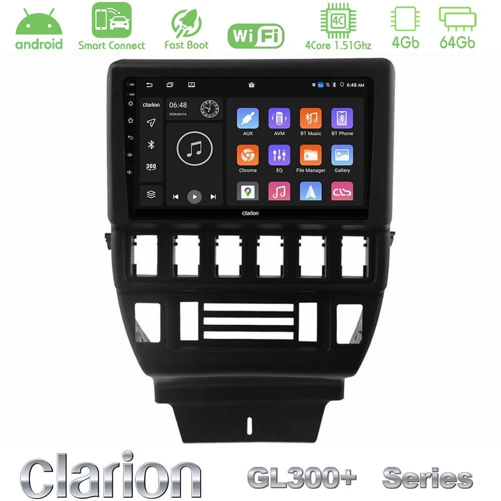Clarion GL300+ Series 4Core Android ClarionOS 4+64GB  Lada Niva Navigation Multimedia Tablet 9"