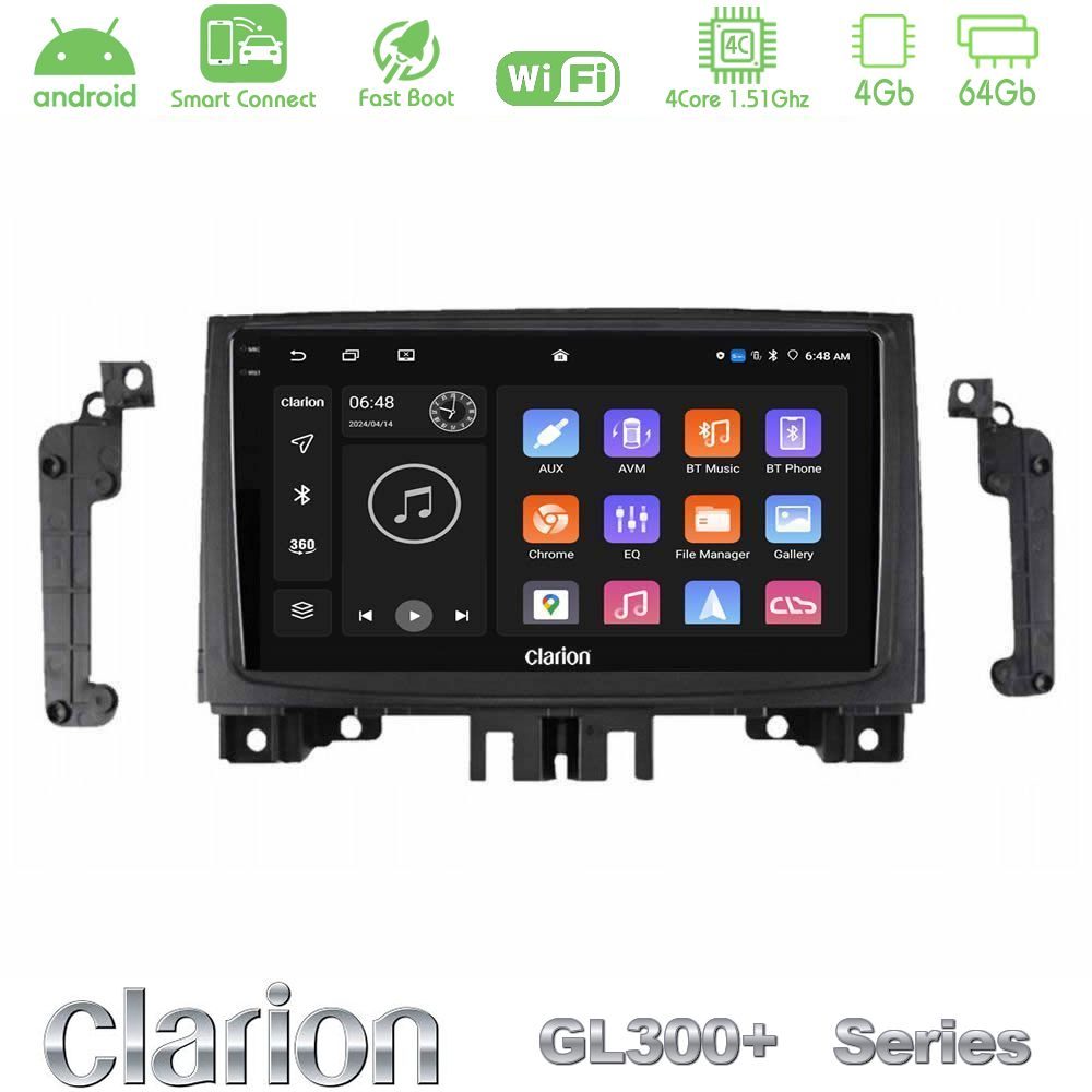 Clarion GL300+ Series 4Core Android ClarionOS 4+64GB  Mercedes Sprinter/VW Crafter 2006-2018 Navigation Multimedia Tablet 9"