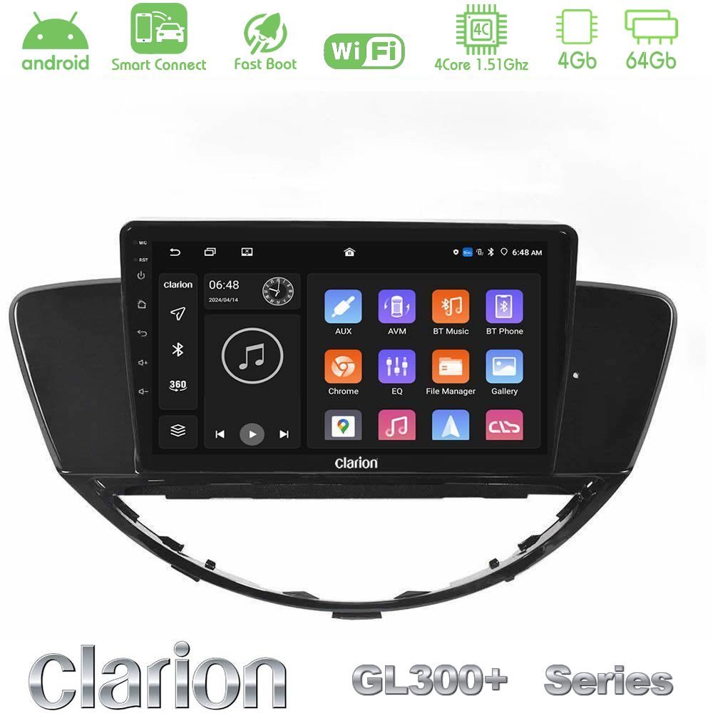 Clarion GL300+ Series 4Core Android ClarionOS 4+64GB Subaru Tribeca 2007-2014 Navigation Multimedia Tablet 9"