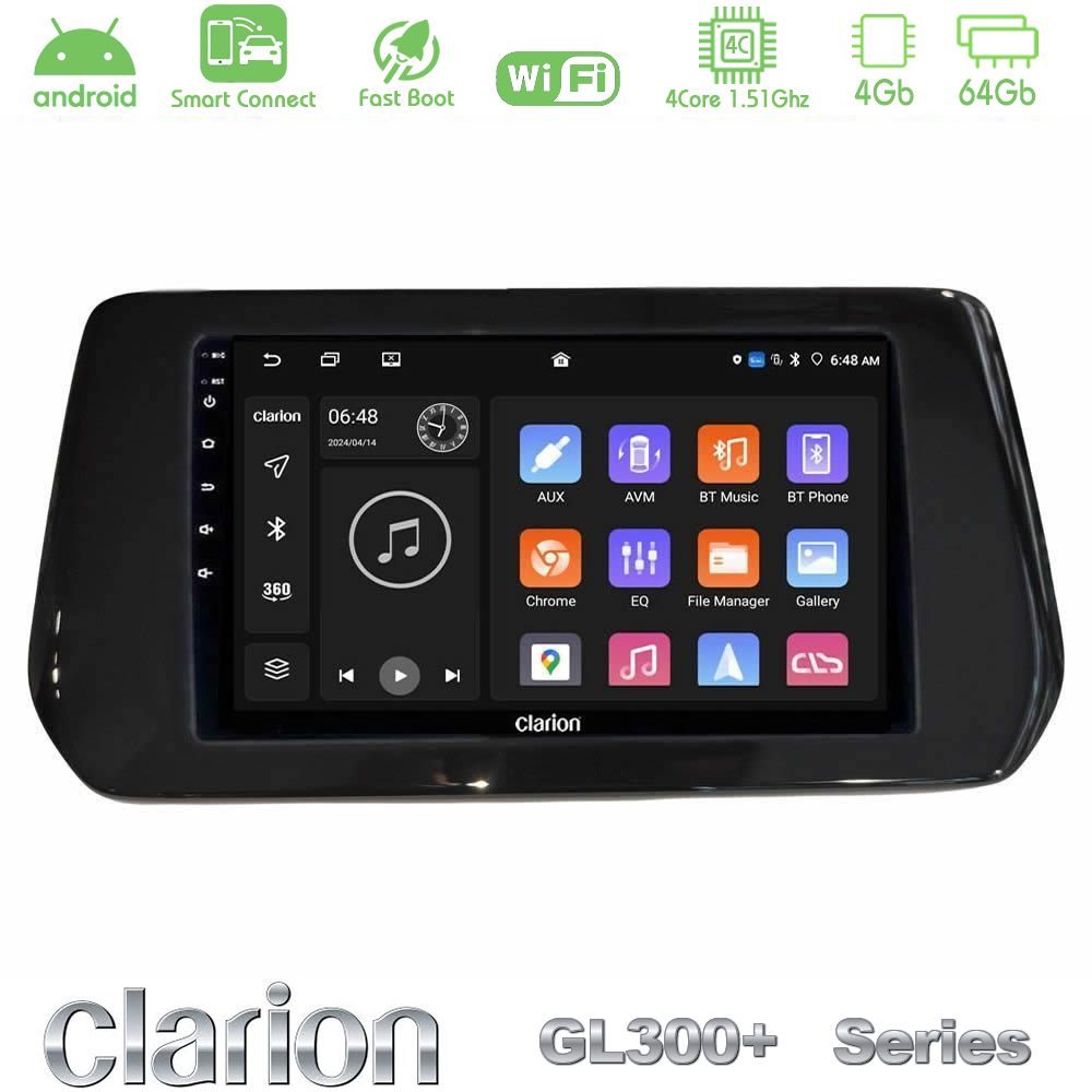 Clarion GL300+ Series 4Core Android ClarionOS 4+64GB Suzuki Swift 2024-> Navigation Multimedia Tablet 9"