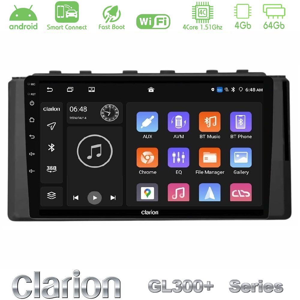 Clarion GL300+ Series 4Core Android ClarionOS 4+64GB Subaru BRZ / Toyota GR86 2022-> Navigation Multimedia Tablet 9"