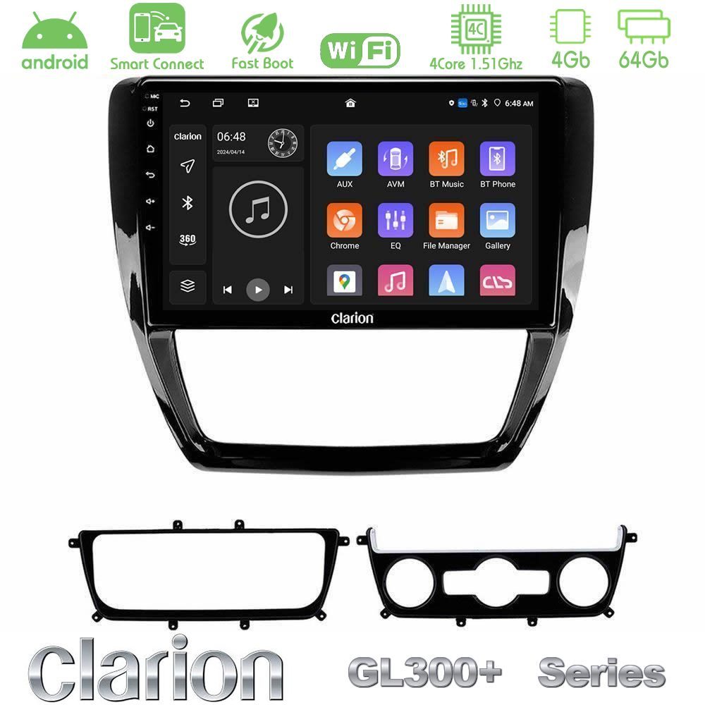 Clarion GL300+ Series 4Core Android ClarionOS 4+64GB VW Jetta Navigation Multimedia Tablet 10"