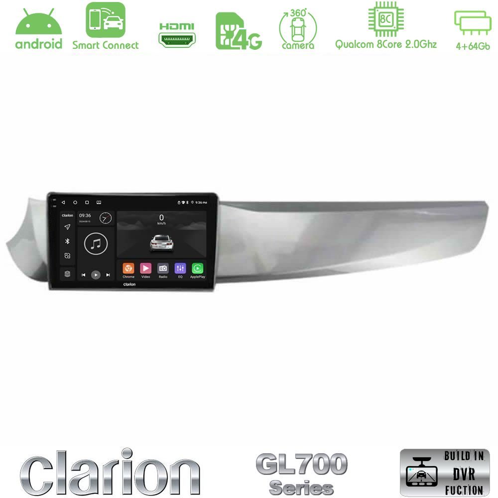 Clarion GL700 Series Alfa Romeo Giulietta 2010-2014 8Core Android ClarionOS 4+64GB Navigation Multimedia Tablet 9" Με Carplay & Android Auto