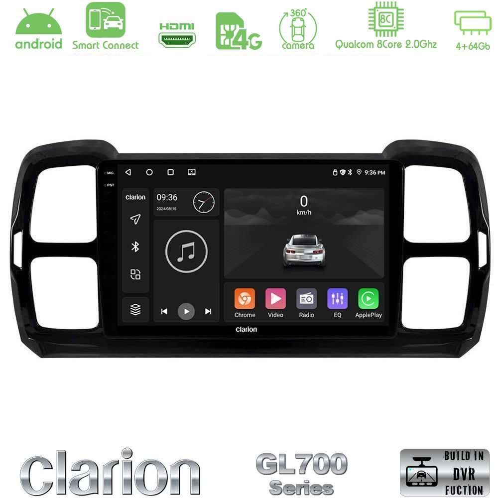 Clarion GL700 Series Citroen DS5 Aircross 2017-2021 8Core Android ClarionOS 4+64GB Navigation Multimedia Tablet 9" Με Carplay & Android Auto Με Carplay & Android Auto
