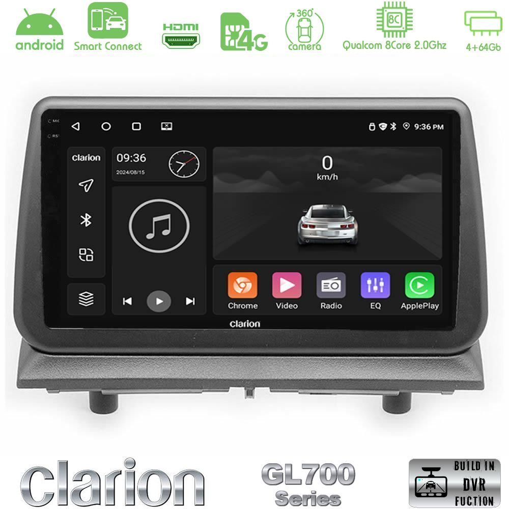 Clarion GL700 Series Dodge Nitro 2007-2011 8Core Android ClarionOS 4+64GB Navigation Multimedia Tablet 9" Με Carplay & Android Auto Με Carplay & Android Auto