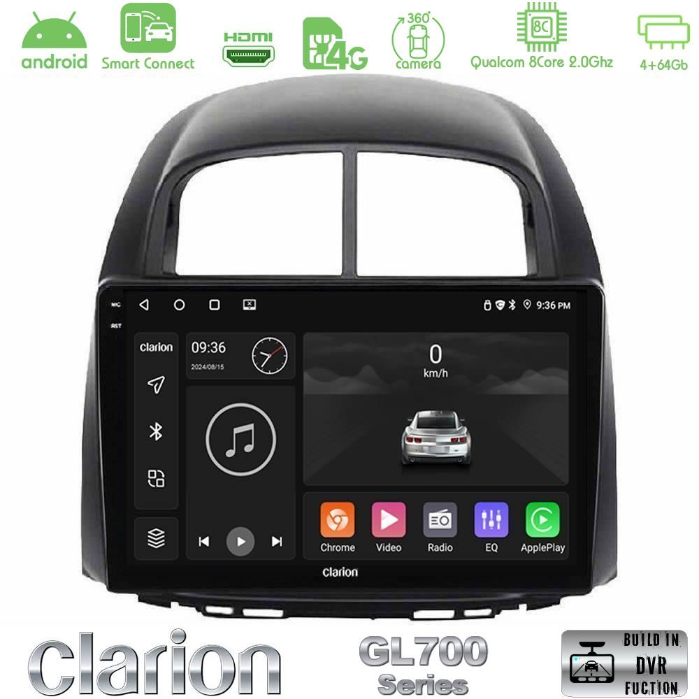 Clarion GL700 QUALCOMM Series 8Core Android ClarionOS 4+64GB Daihatsu Sirion/Subaru Justy Navigation Multimedia Tablet 10" Με Carplay & Android Auto