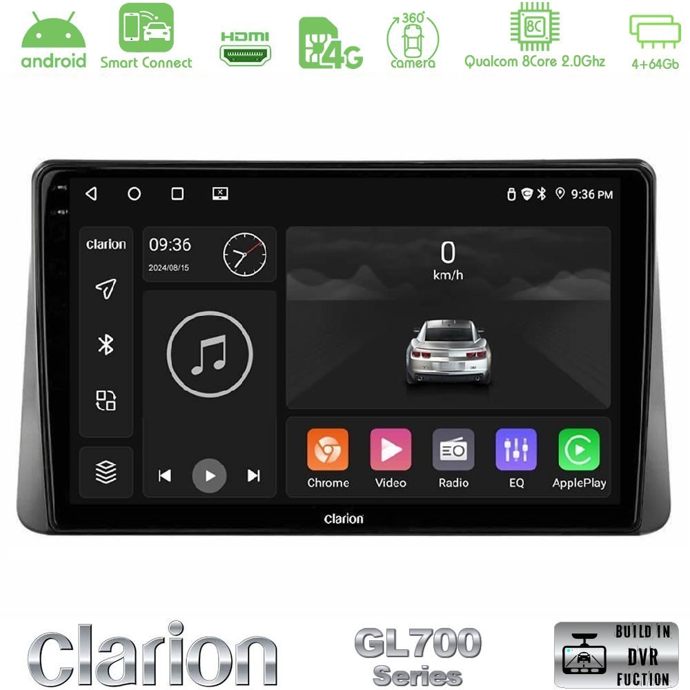 Clarion GL700 Series 8Core Android ClarionOS 4+64GB Ford Focus 2019-> Navigation Multimedia Tablet 9" Με Carplay & Android Auto