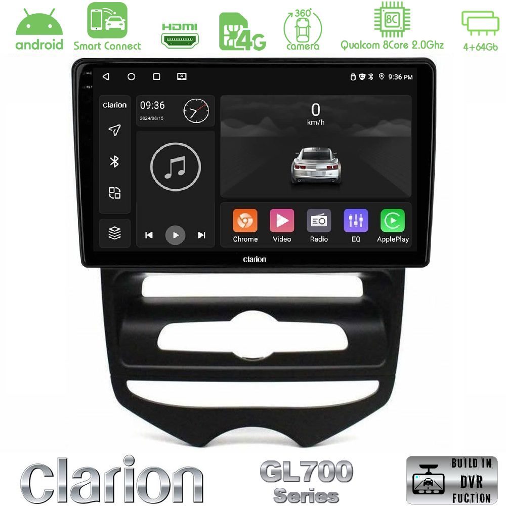 Clarion GL700 QUALCOMM Series 8Core Android ClarionOS 4+64GB Hyundai ix20 2010-2020 (MANUAL A/C) Navigation Multimedia Tablet 9" Με Carplay & Android Auto