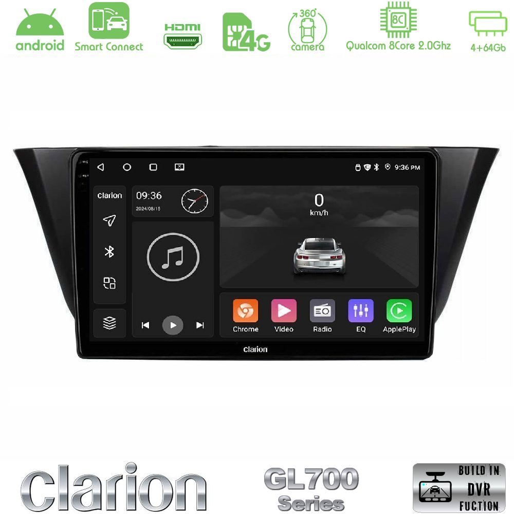 Clarion GL700 QUALCOMM Series 8Core Android ClarionOS 4+64GB Iveco Daily 2014-2025 Navigation Multimedia Tablet 9" Με Carplay & Android Auto