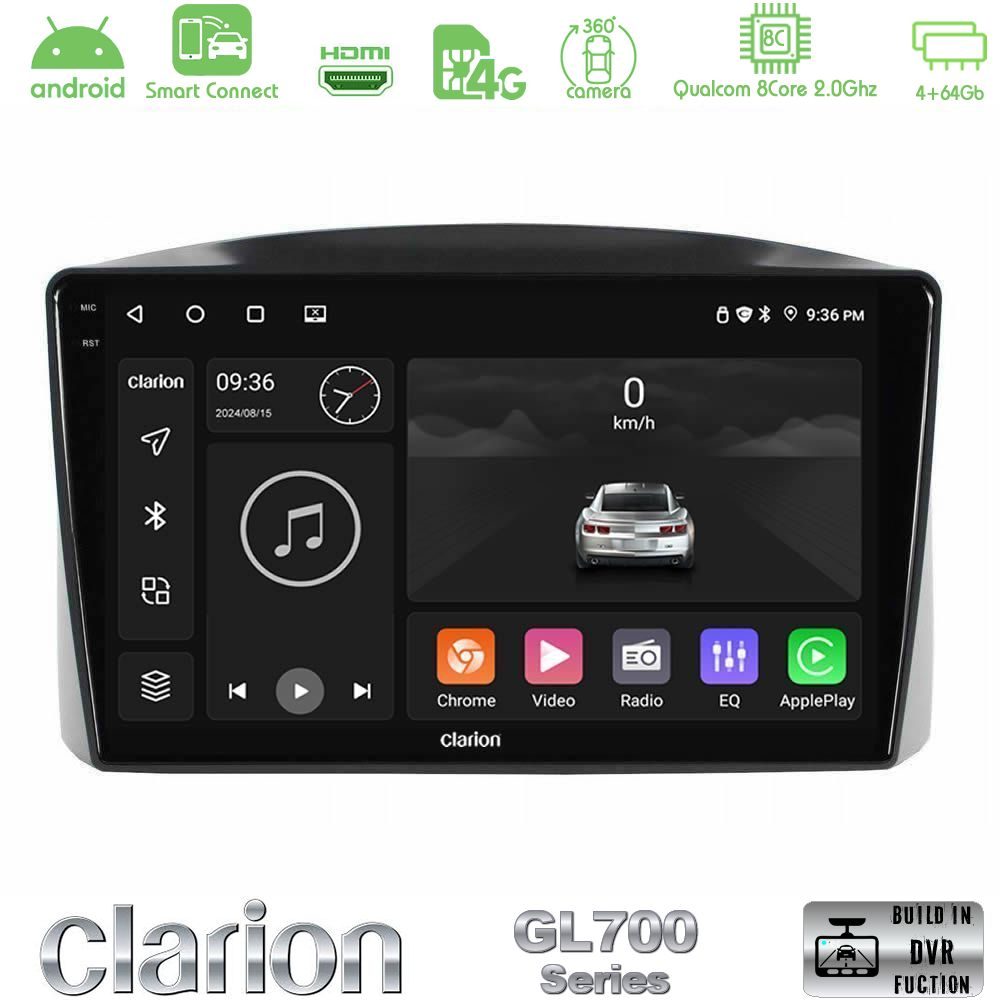 Clarion GL700 Series Jeep Grand Cherokee 2005-2007 8Core Android ClarionOS 4+64GB Navigation Multimedia Tablet 10" Με Carplay & Android Auto Με Carplay & Android Auto
