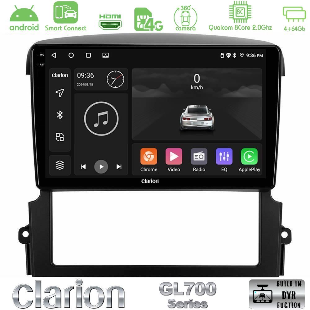 Clarion GL700 Series 8Core Android ClarionOS 4+64GB Kia Sorento Navigation Multimedia Tablet 9" Με Carplay & Android Auto