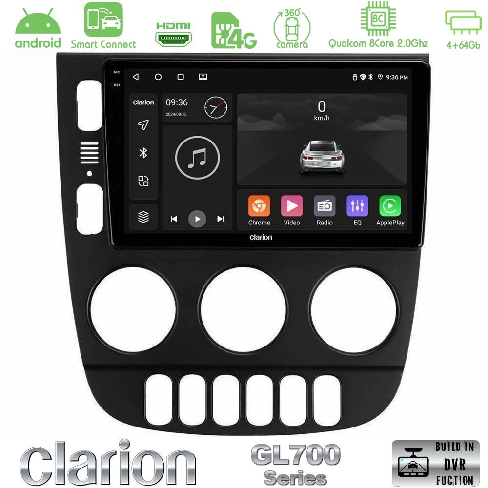 Clarion GL700 Series 8Core Android ClarionOS 4+64GB Mercedes ML Class 1998-2005 Navigation Multimedia Tablet 9" Με Carplay & Android Auto