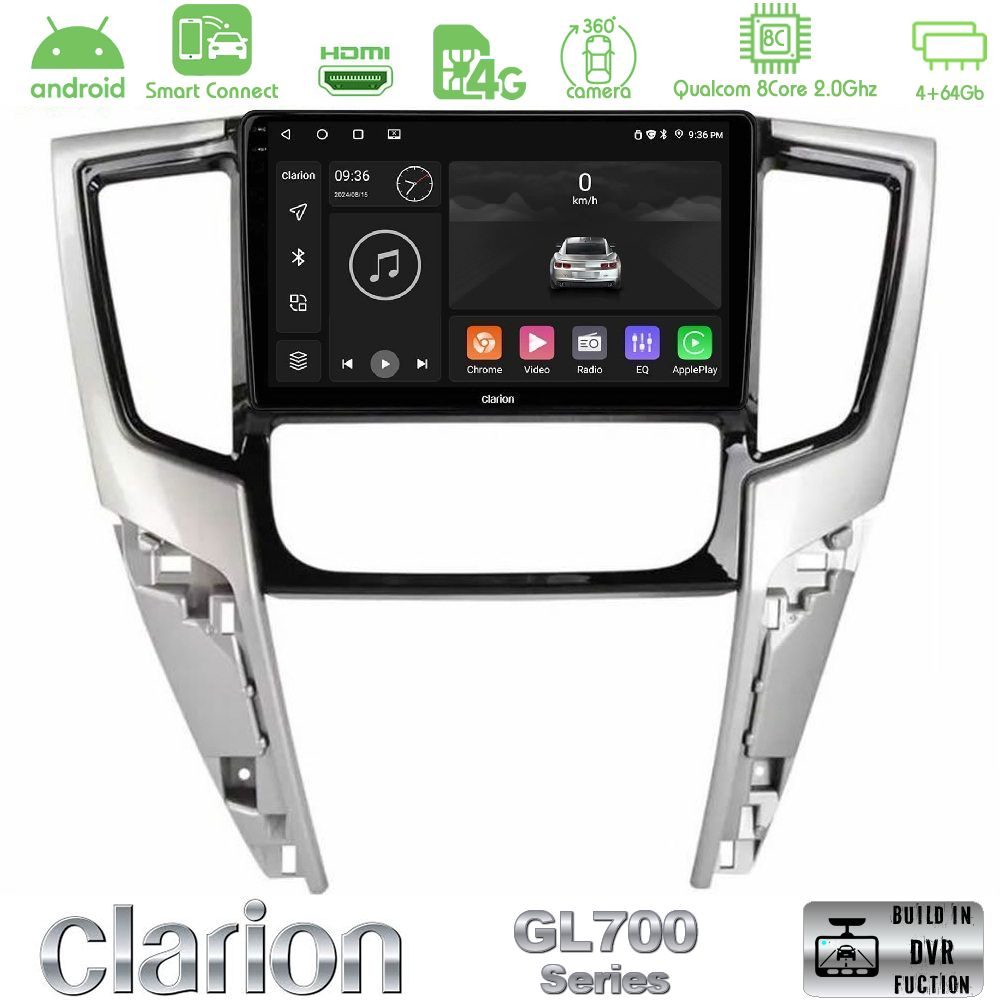 Clarion GL700 Series 8Core Android ClarionOS 4+64GB Mitsubishi L200 2019-2023 Navigation Multimedia Tablet 9" Με Carplay & Android Auto