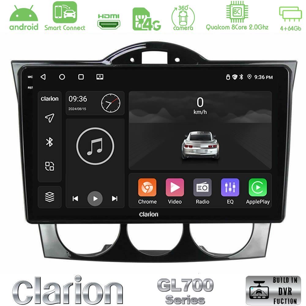 Clarion GL700 Series 8Core Android ClarionOS 4+64GB Mazda RX8 2003-2008 Navigation Multimedia Tablet 9" Με Carplay & Android Auto