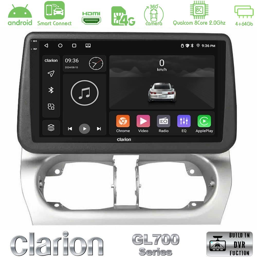 Clarion GL700 Series Opel Corsa C/Combo C 8Core Android ClarionOS 4+64GB Navigation Multimedia Tablet 9" Με Carplay & Android Auto
