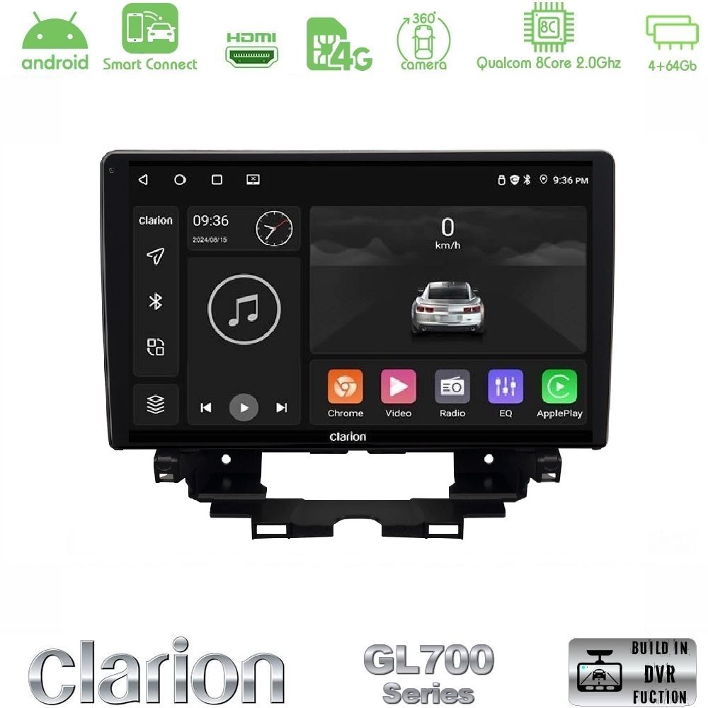 Clarion GL700 QUALCOMM Series 8Core Android ClarionOS 4+64GB Renault Kangoo / Nissan Townstar 2022-> Navigation Multimedia Tablet 10" Με Carplay & Android Auto
