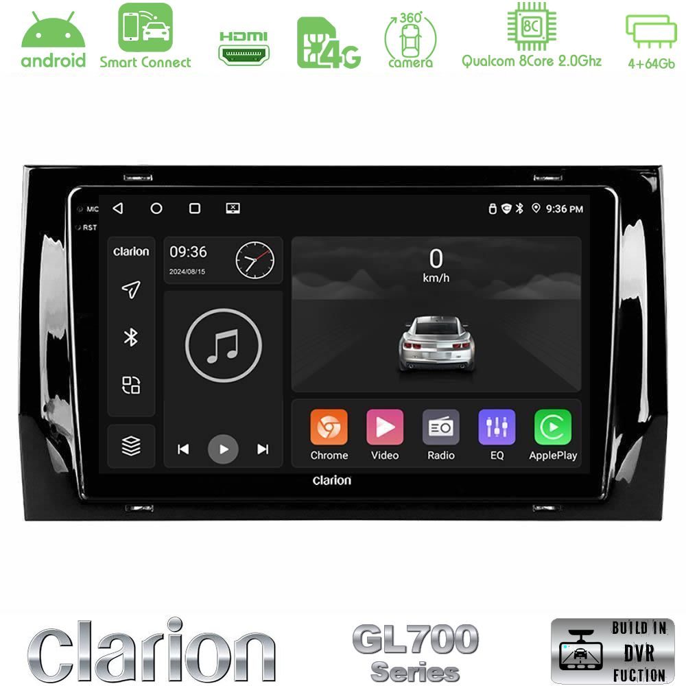 Clarion GL700 Series 8Core Android ClarionOS 4+64GB Skoda Kodiaq/Karoq 2017-> Navigation Multimedia Tablet 10" Με Carplay & Android Auto