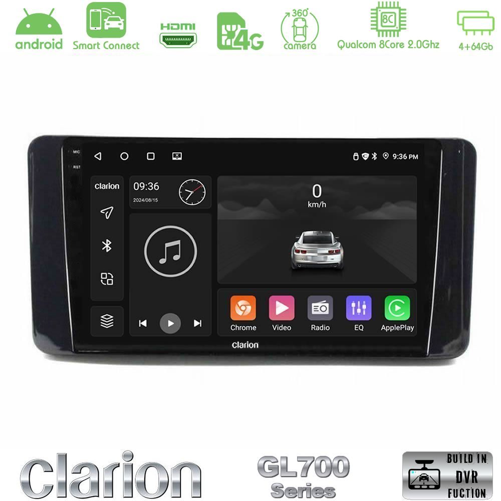 Clarion GL700 Series Skoda Kamiq 2019-2022 8Core Android ClarionOS 4+64GB Navigation Multimedia Tablet 9" Με Carplay & Android Auto