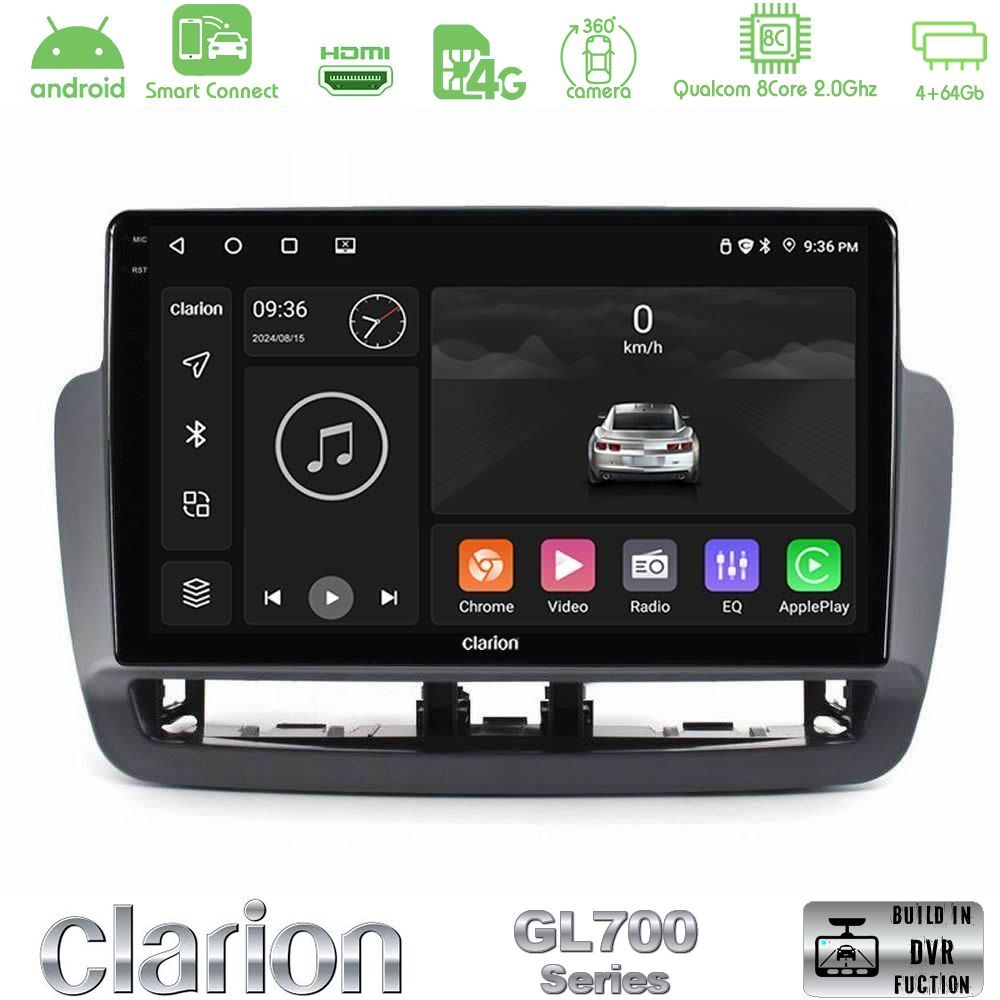 Clarion GL700 Series 8Core Android ClarionOS 4+64GB Seat Ibiza 2012-2015 Navigation Multimedia Tablet 9" Με Carplay & Android Auto