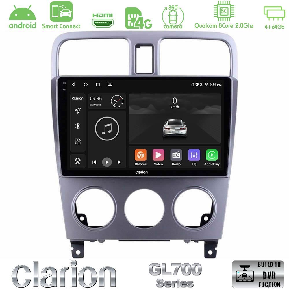 Clarion GL700 Series 8Core Android ClarionOS 4+64GB Subaru Forester 2003-2007 Navigation Multimedia Tablet 9" Με Carplay & Android Auto