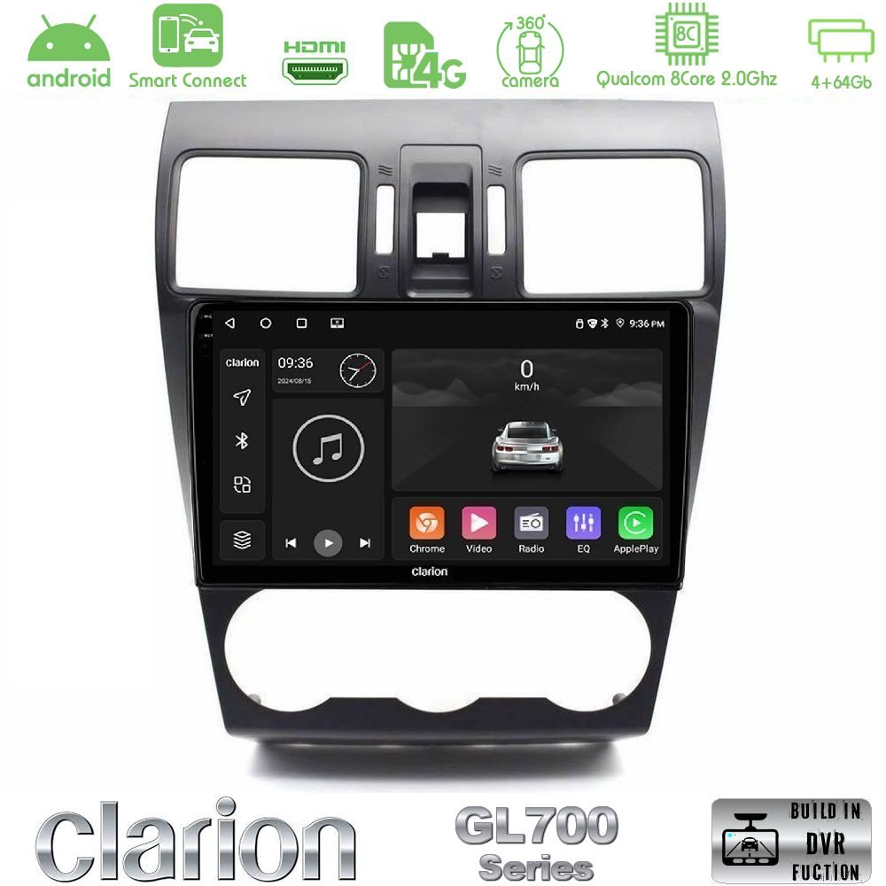 Clarion GL700 QUALCOMM Series 8Core Android ClarionOS 4+64GB Subaru Forester 2015-2018 Navigation Multimedia Tablet 9" Με Carplay & Android Auto