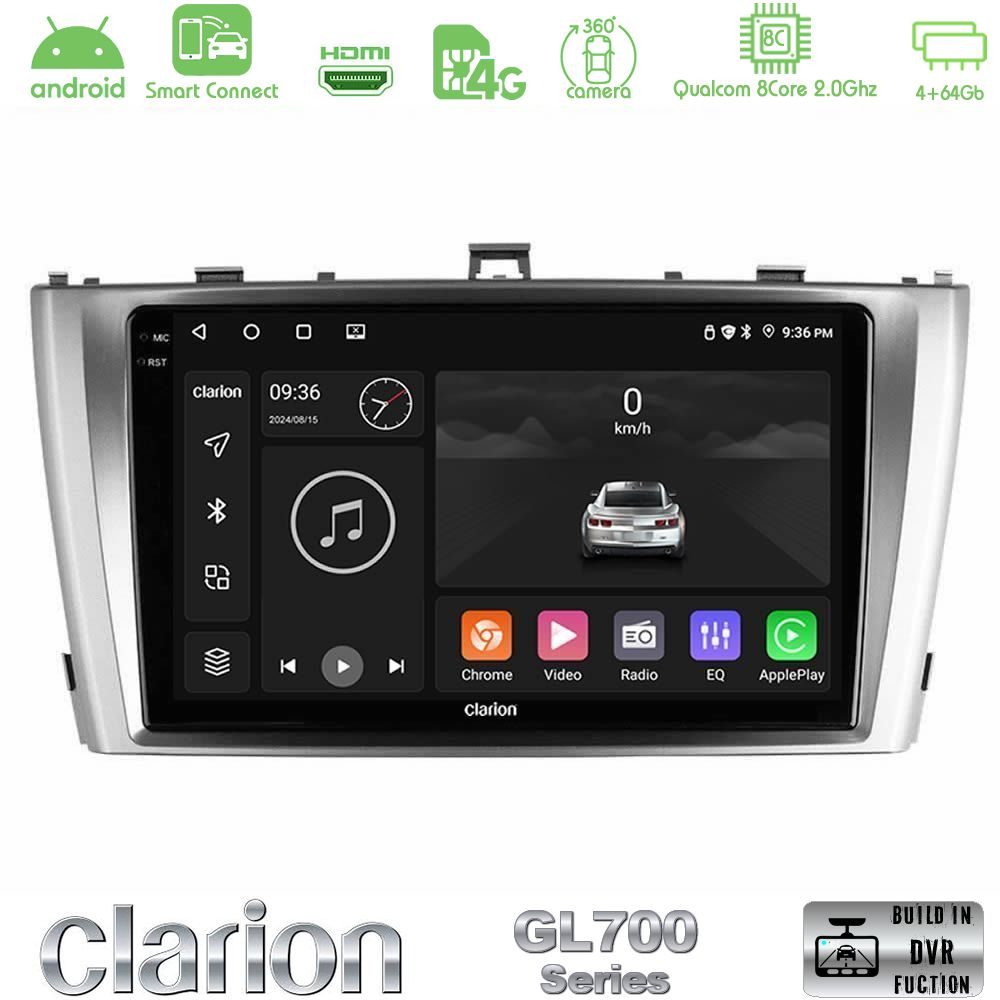 Clarion GL700 Series 8Core Android ClarionOS 4+64GB Toyota Avensis T27 Navigation Multimedia Tablet 9" Με Carplay & Android Auto