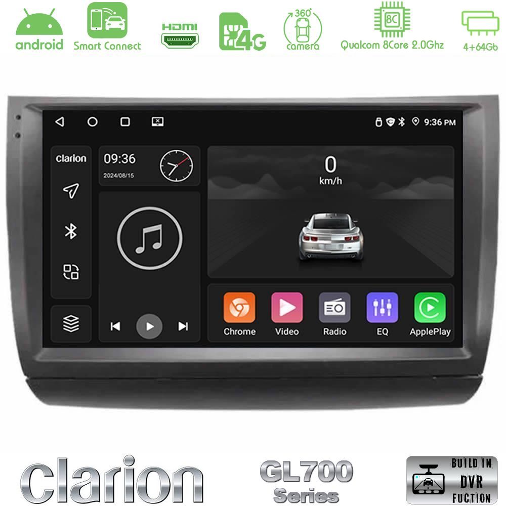 Clarion GL700 Series 8Core Android ClarionOS 4+64GB Toyota Prius 2004-2009 Navigation Multimedia Tablet 9" Με Carplay & Android Auto