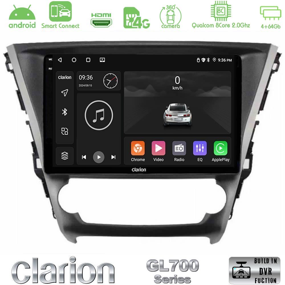 Clarion GL700 Series 8Core Android ClarionOS 4+64GB Toyota Avensis 2015-2018 Navigation Multimedia Tablet 9" Με Carplay & Android Auto