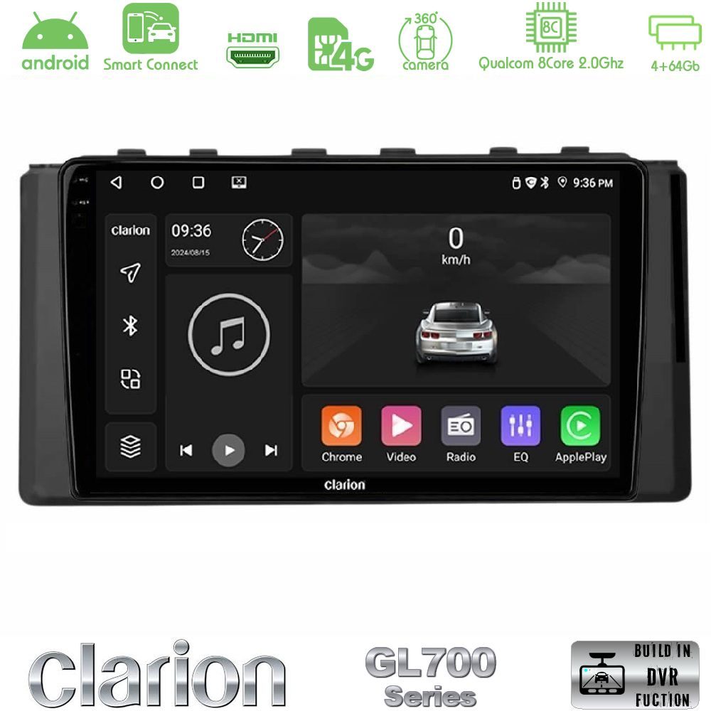 Clarion GL700 Series 8Core Android ClarionOS 4+64GB Subaru BRZ / Toyota GR86 2022-> Navigation Multimedia Tablet 9" Με Carplay & Android Auto
