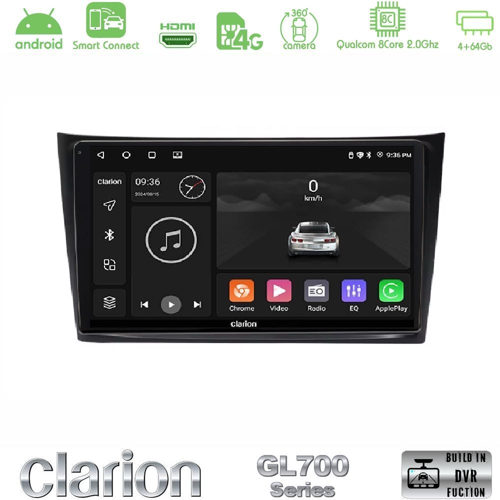 Clarion GL700 Series Volvo XC90 2006-2014 8Core Android ClarionOS 4+64GB Navigation Multimedia Tablet 10" Με Carplay & Android Auto Με Carplay & Android Auto