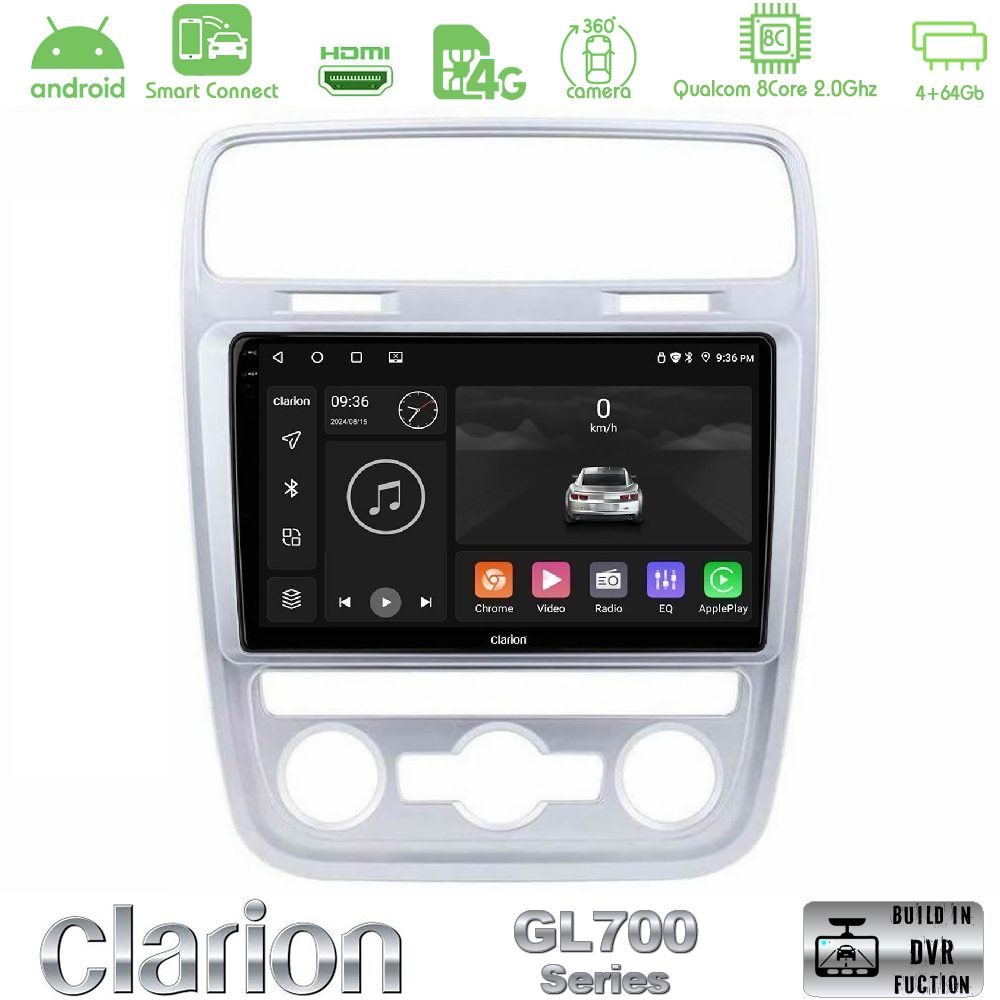 Clarion GL700 Series 8Core Android ClarionOS 4+64GB VW Scirocco 2014 – 2017 Navigation Multimedia Tablet 9" Με Carplay & Android Auto