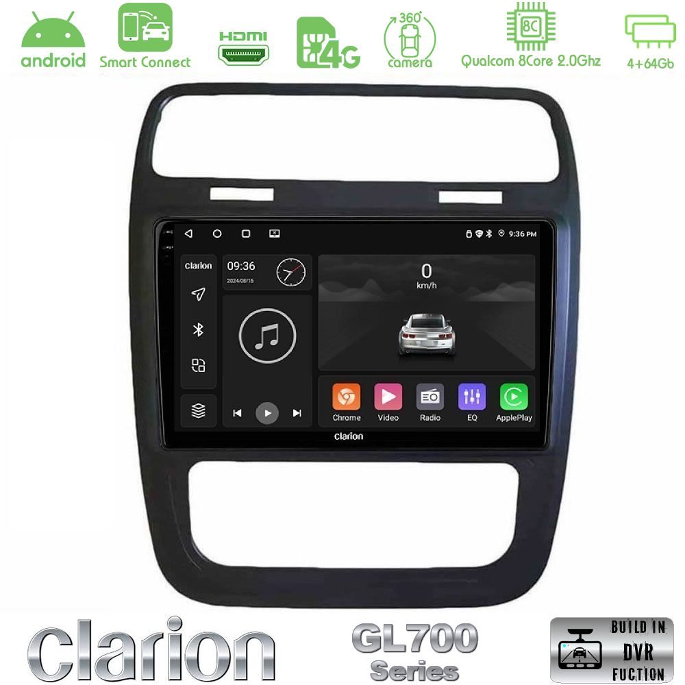 Clarion GL700 Series 8Core Android ClarionOS 4+64GB VW Scirocco 2014 – 2017 Navigation Multimedia Tablet 9" Με Carplay & Android Auto