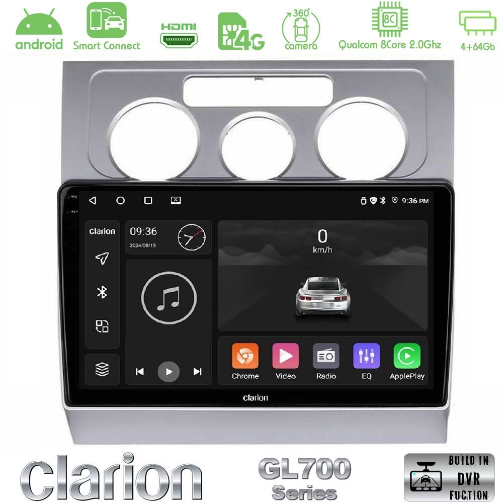 Clarion GL700 QUALCOMM Series 8Core Android ClarionOS 4+64GB VW Touran 2003-2011 Navigation Multimedia Tablet 10" Με Carplay & Android Auto