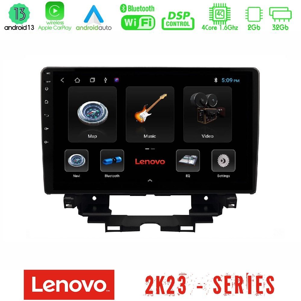 Lenovo Car Pad Renault Kangoo / Nissan Townstar 2022-> 4Core Android 13 2+32GB Navigation Multimedia Tablet 10"