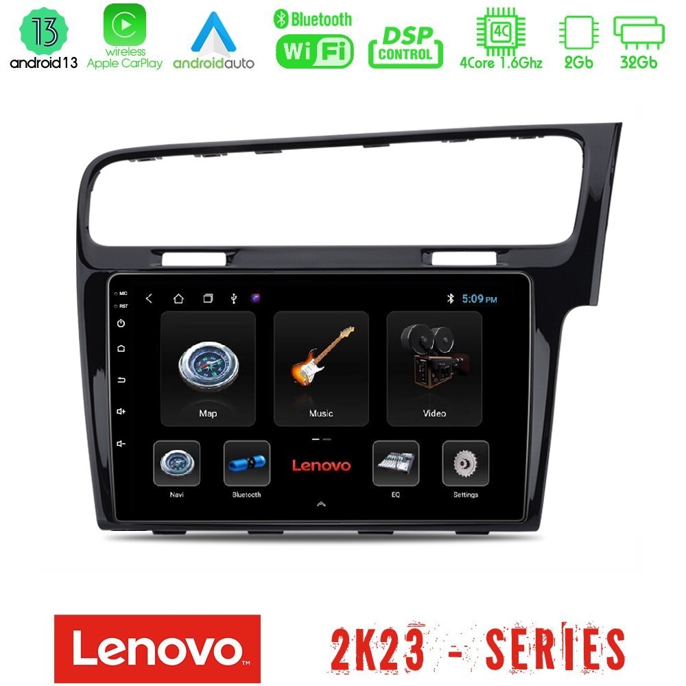 Lenovo Car Pad VW GOLF 7 RHD 4Core Android 13 2+32GB Navigation Multimedia Tablet 10"