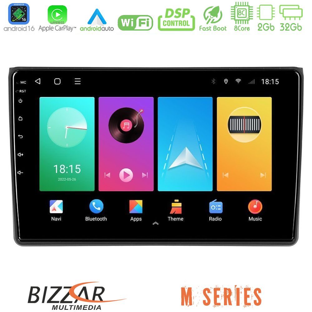 Bizzar M Series 8Core Android16 2+32GB Audi A4 B7 Navigation Multimedia Tablet 9"