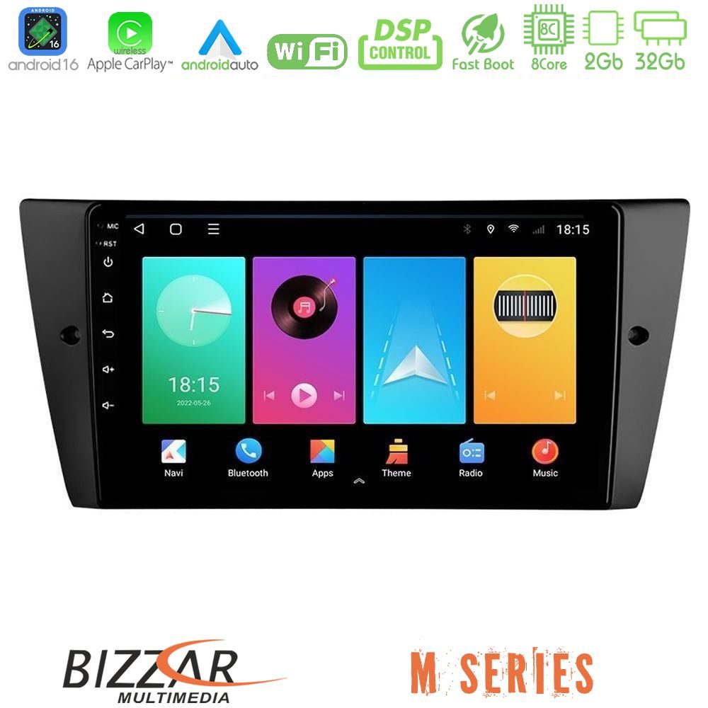 Bizzar M Series 8Core Android16 2+32GB BMW 3 Series 2006-2011 Navigation Multimedia Tablet 9"