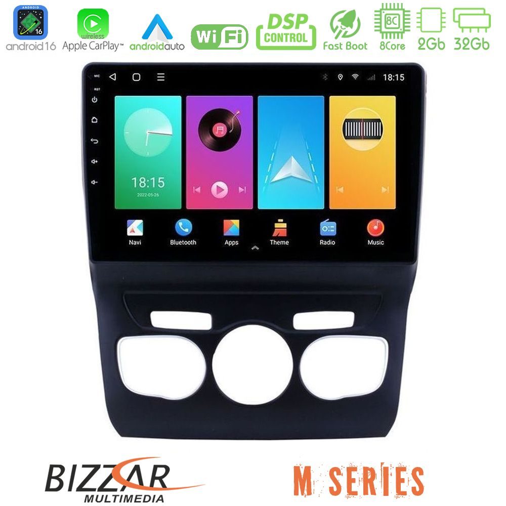 Bizzar M Series 8Core Android16 2+32GB Citroen C4L Navigation Multimedia Tablet 10"