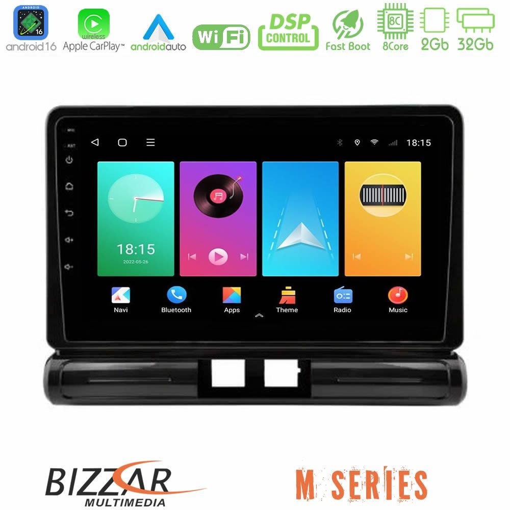 Bizzar M Series 8Core Android16 2+32GB Citroen C3 2016-> Navigation Multimedia Tablet 9" (Low Version))