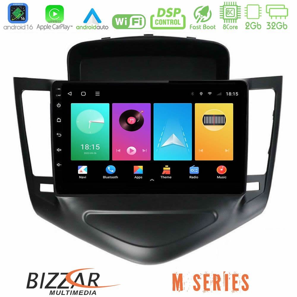 Bizzar M Series 8Core Android16 2+32GB     Chevrolet Cruze 2009-2012 Navigation Multimedia Tablet 9"    (Μαύρο)