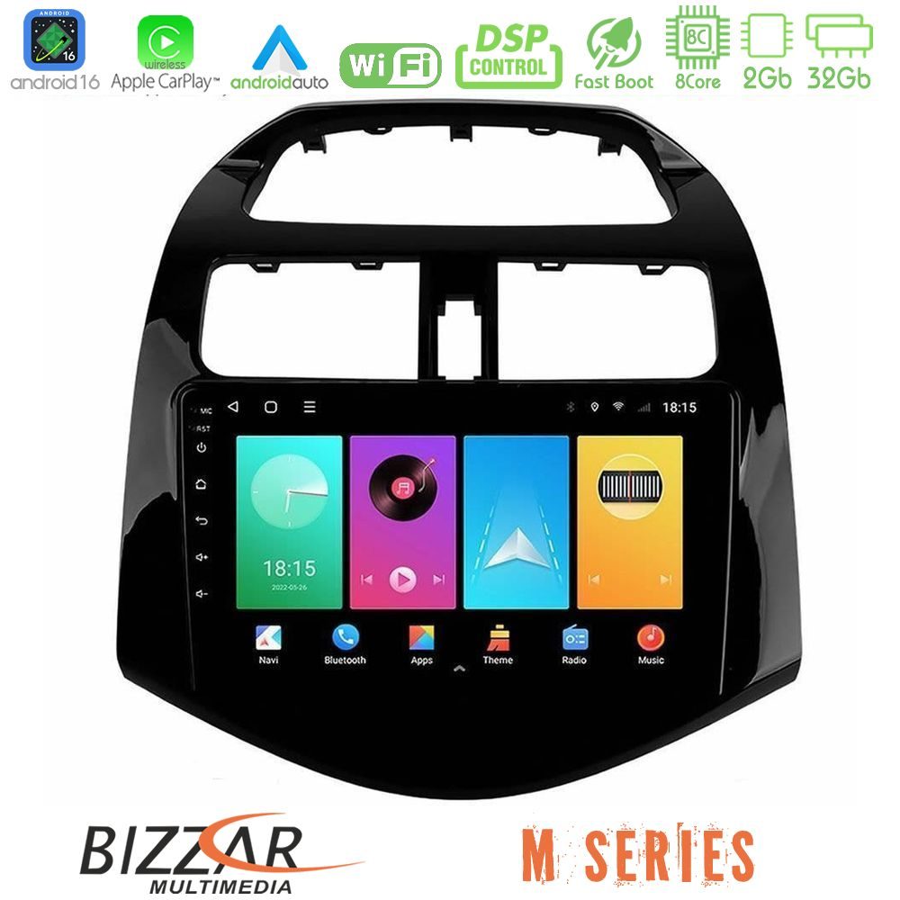 Bizzar M Series 8Core Android16 2+32GB Chevrolet Spark 2009-2015 Navigation Multimedia Tablet 9"