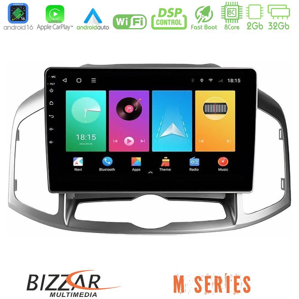 Bizzar M Series 8Core Android16 2+32GB  Chevrolet Captiva 2012-2016 Navigation Multimedia Tablet 9"
