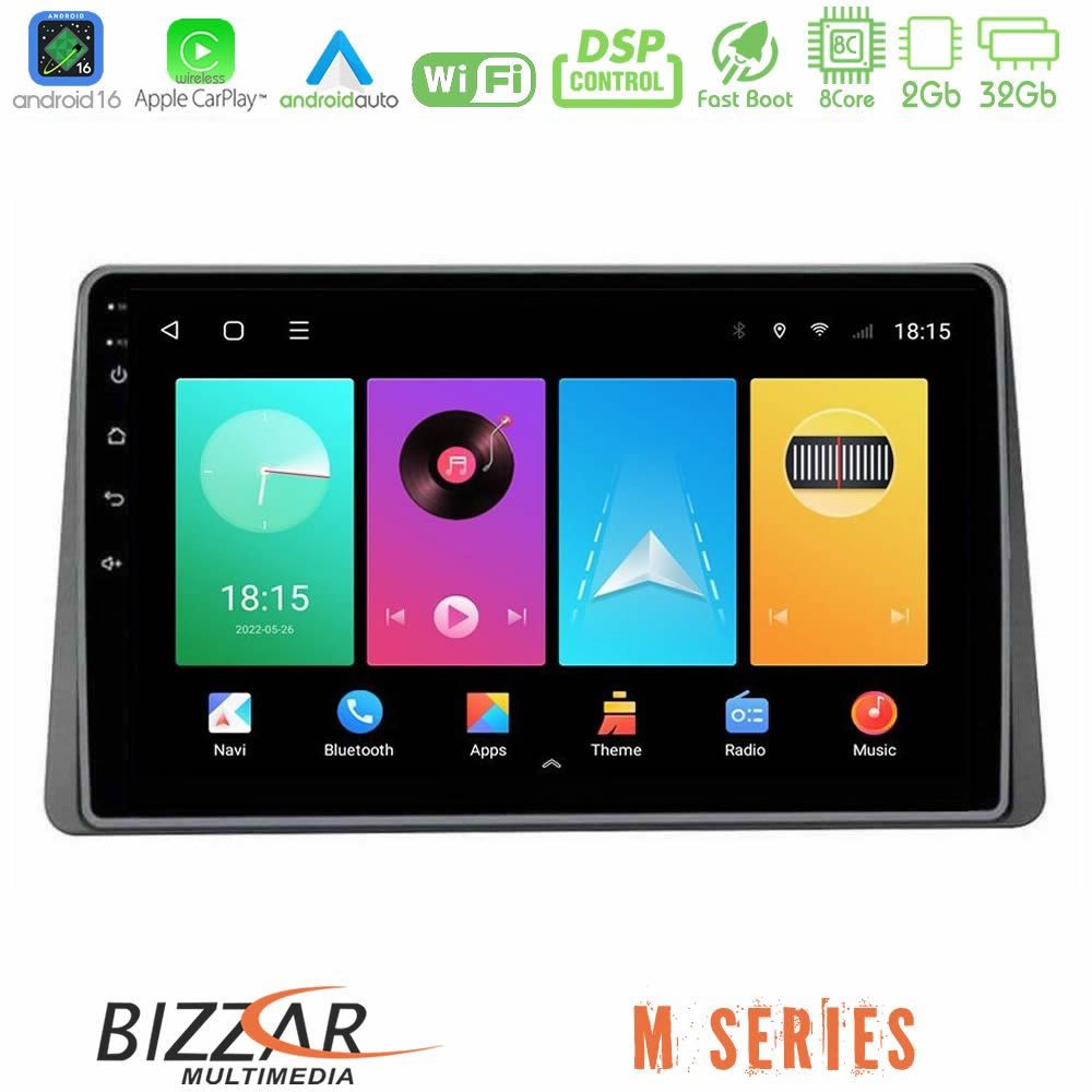 Bizzar M Series 8Core Android16 2+32GB Renault Arkana 2019-> Navigation Multimedia Tablet 10"